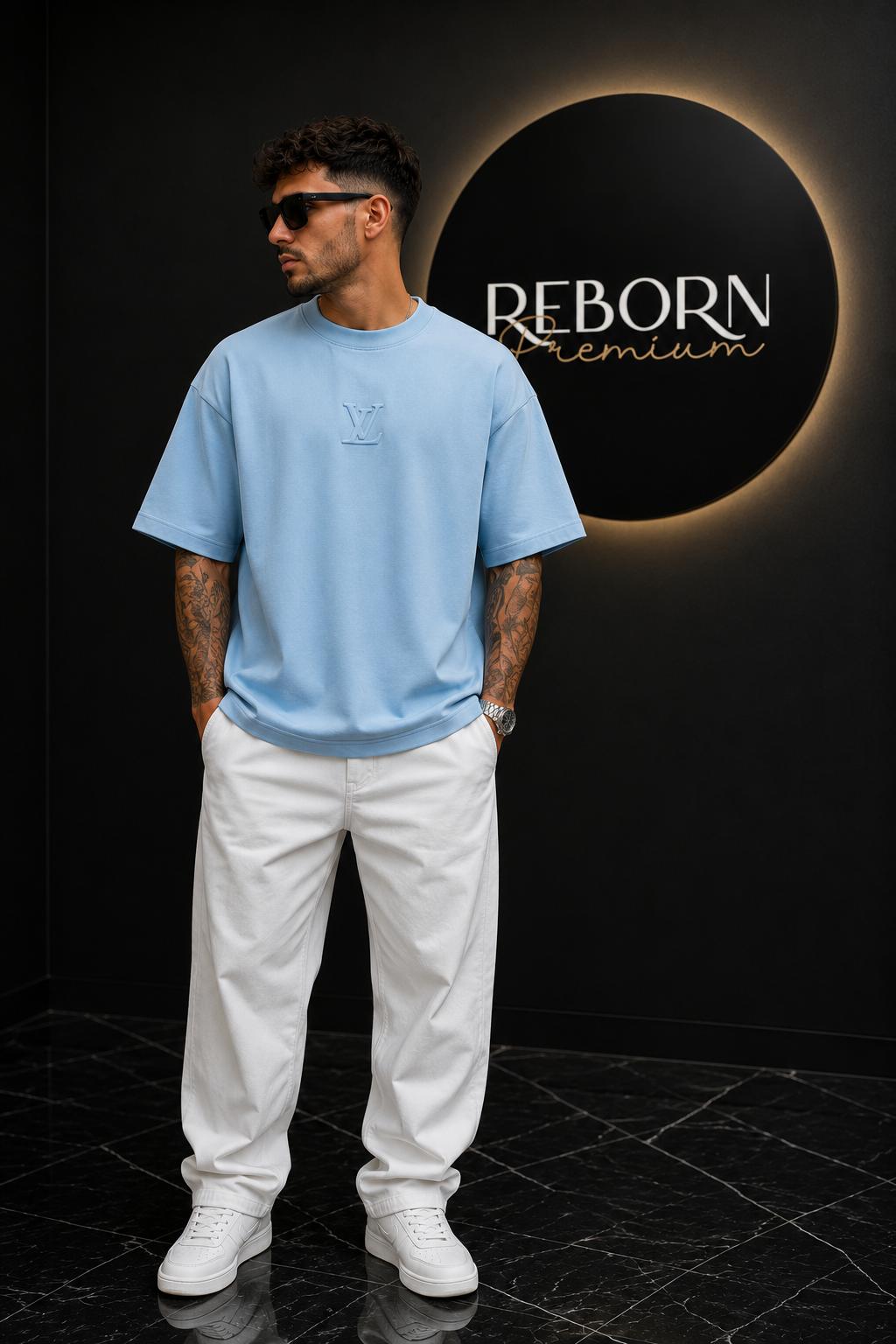 Premium Light Blue Oversized T-Shirt