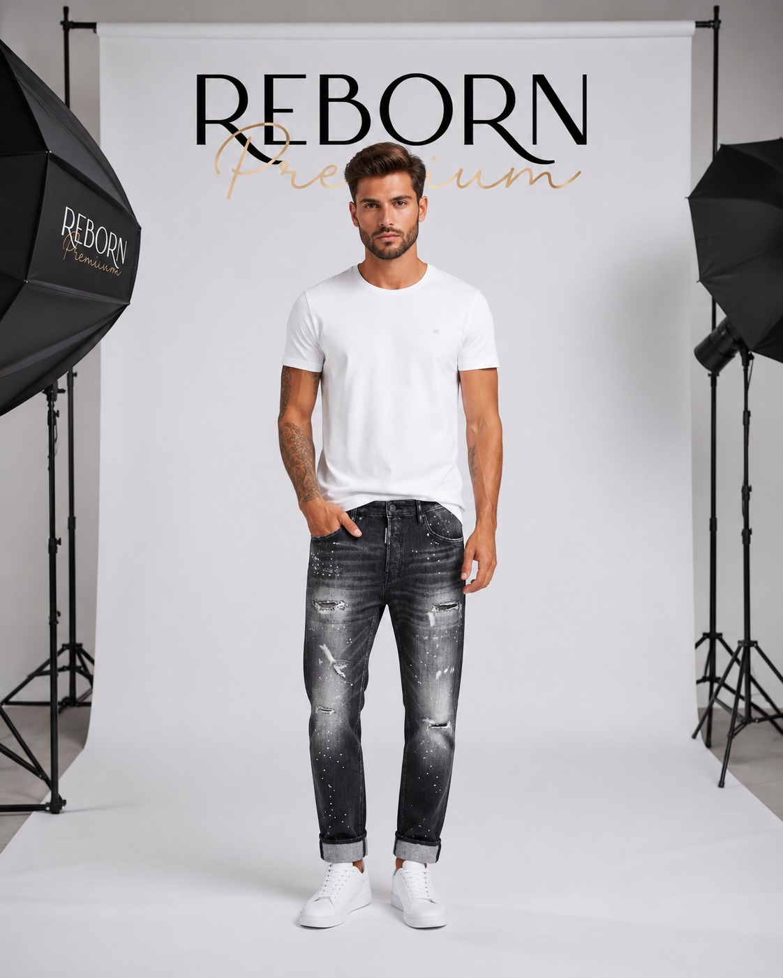 Black Premium Washed Jeans