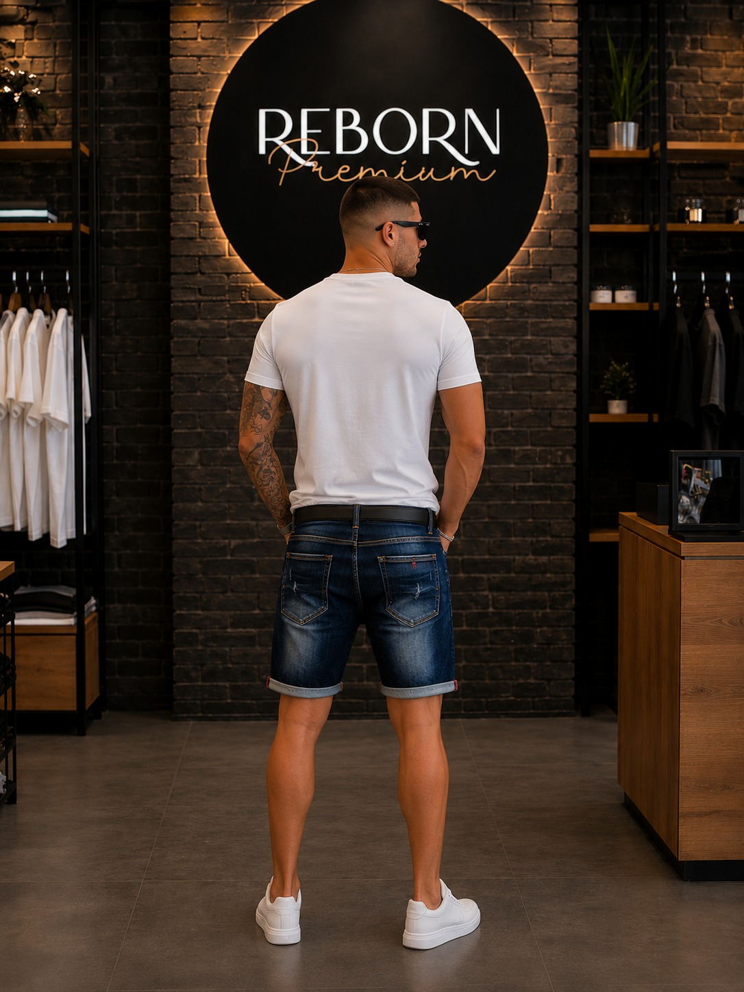 Dark Blue Premium Denim Shorts