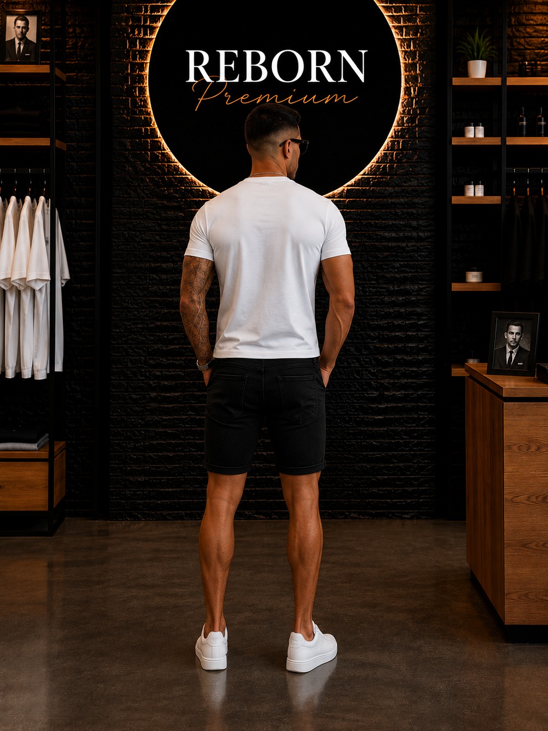 Black Denim Shorts