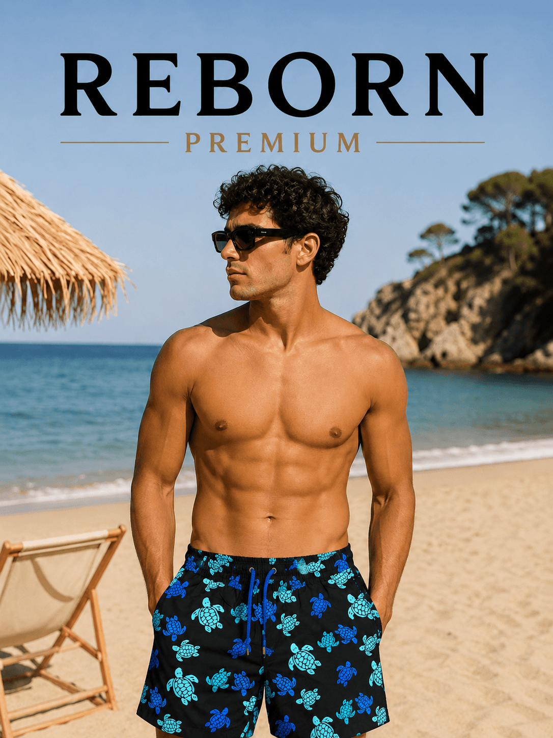 Black Turtle Premium Swim Shorts