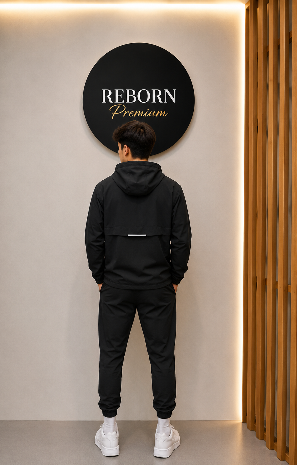 Black Hooded Tracksuit