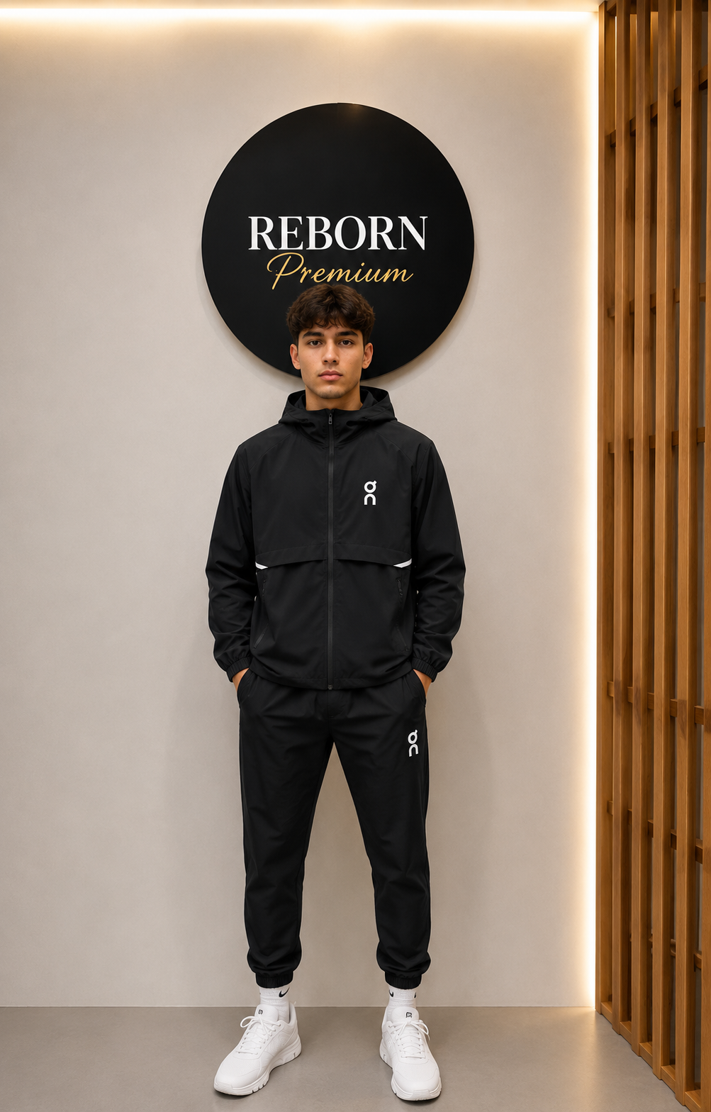 Black Hooded Tracksuit